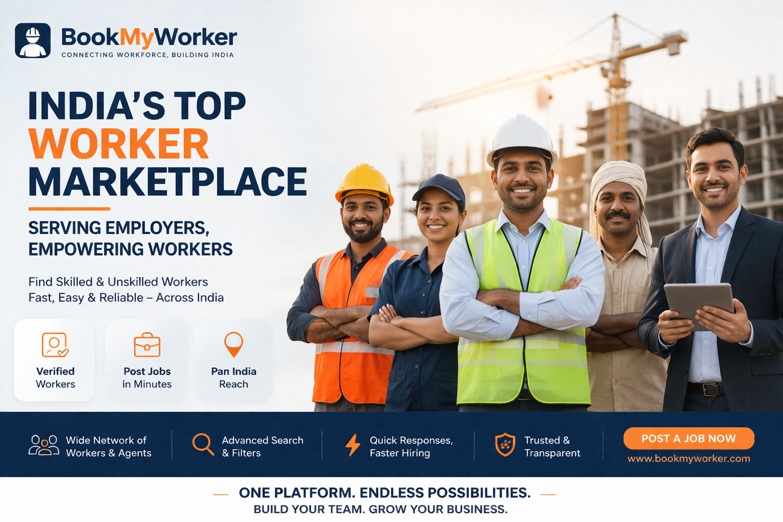 BookMyWorker – India’s Trusted Worker Marketplace for Employers